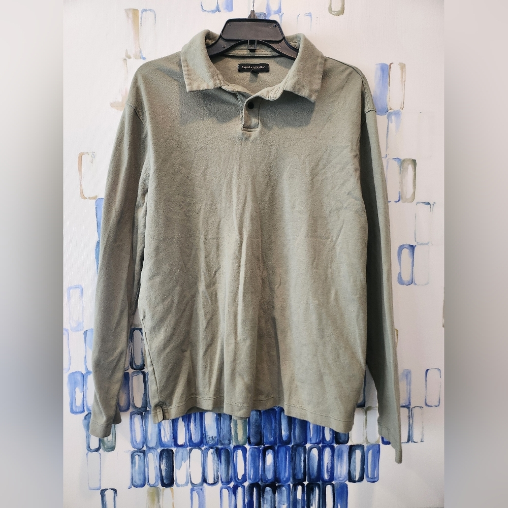 Banana Republic Light Olive Green Long Sleeve Collared Top